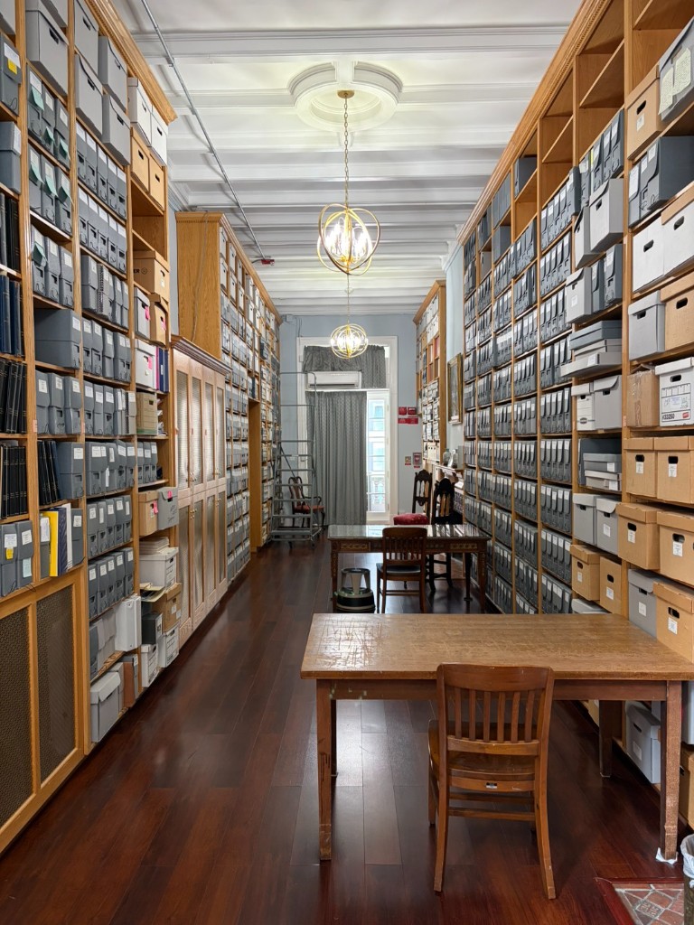 Interior view of the Women's History and Resource Center archives room at GFWC Headquarters.